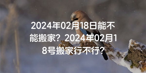 2024年02月18日能不能搬家？2024年02月18号搬家行不行？