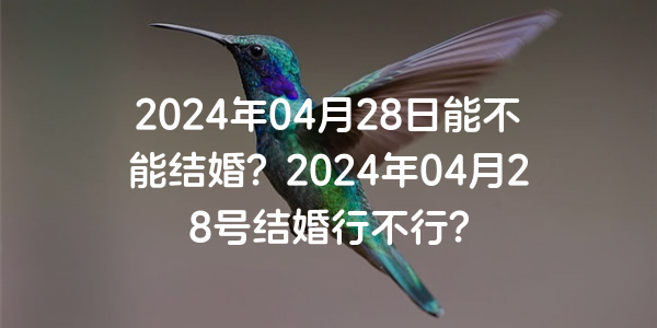 2024年04月28日能不能结婚？2024年04月28号结婚行不行？